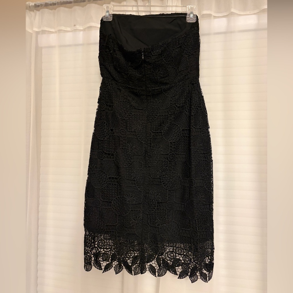 Sam Edelman Black Strapless Lace Midi Dress - Picture 2 of 4